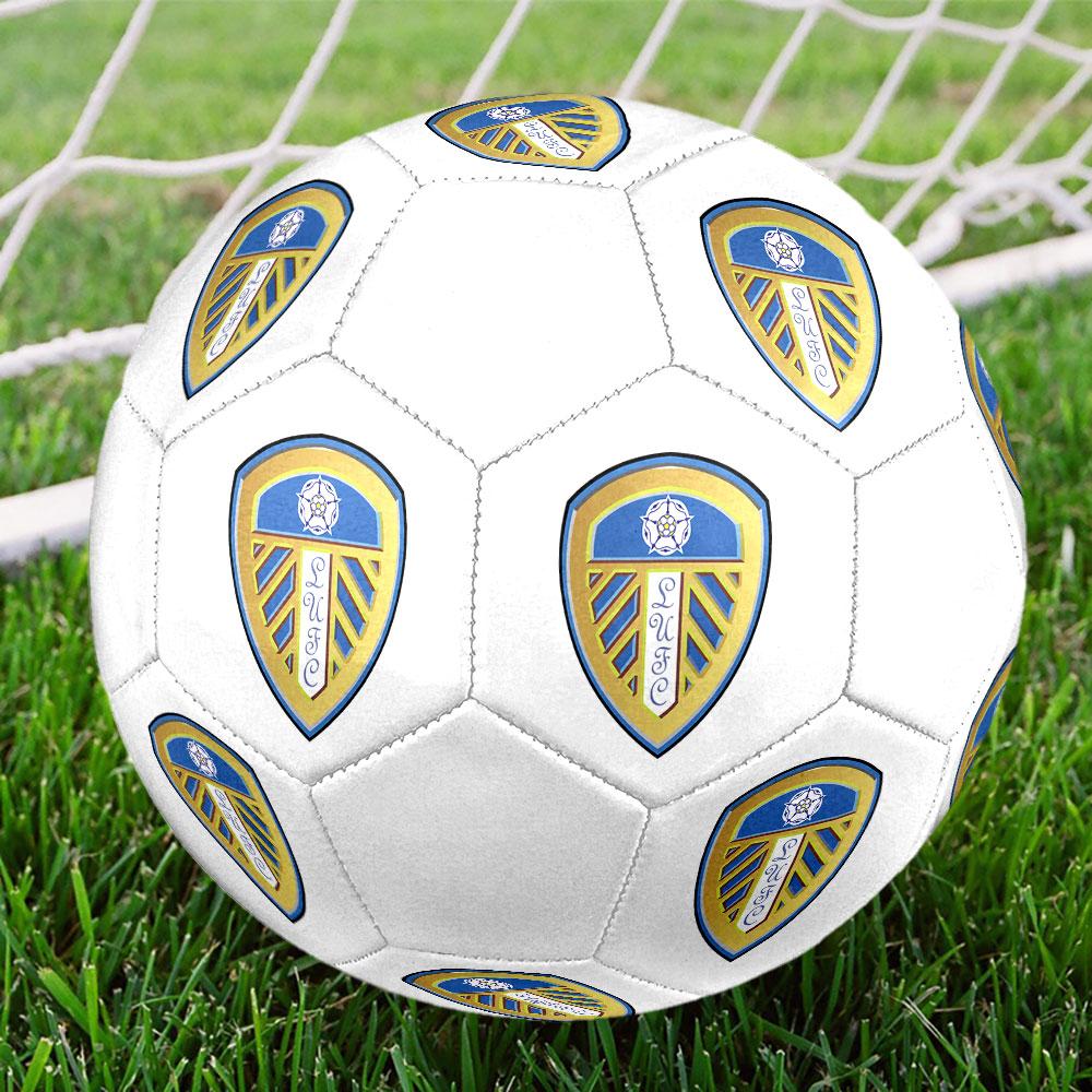 Leeds United AFC Größe 5 Fußball, Maschinengenähtes PVC, Langlebig & Hoher Rückprall, Für Alle Altersgruppen, Fanartikel, Spiele & Außenbereich.