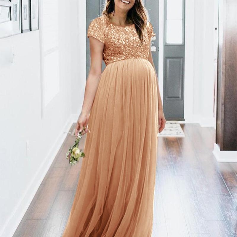 Mujer Maxi Vestido Largo Maxi Vestido Maternidad Sin Mangas Verano Vestido  Embarazada Plus Size comprar a buen precio — entrega gratuita, reseñas  reales con fotos — Joom