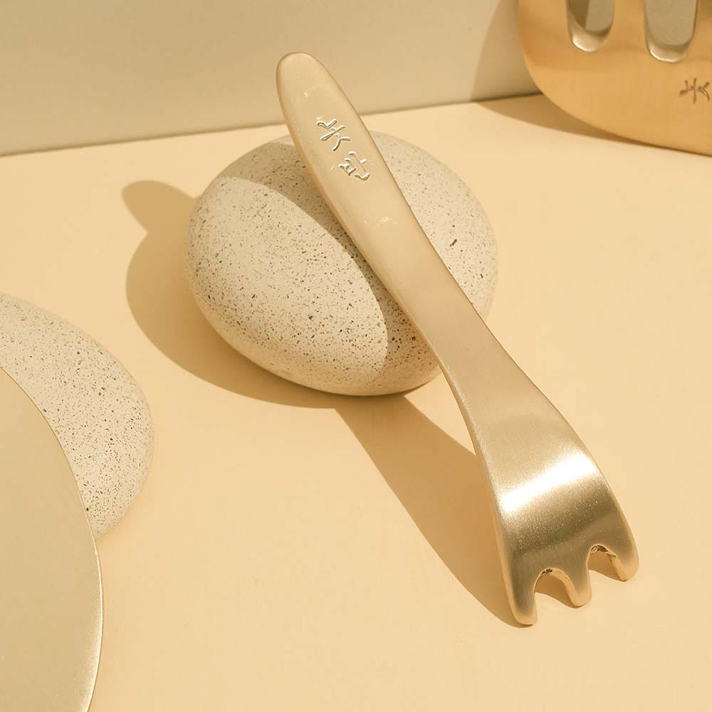 NOTBAN Premium Anseong Traditional Brass Guasha Acupressure Massager with Ergonomic Handle - 100% Authentic Bangjja-Yugi