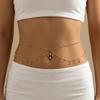 Cadena de Cintura con Borla Zirconia Bikini Cinturón para el Vientre Moda Uñas del Ombligo Cadena Corporal Fiesta