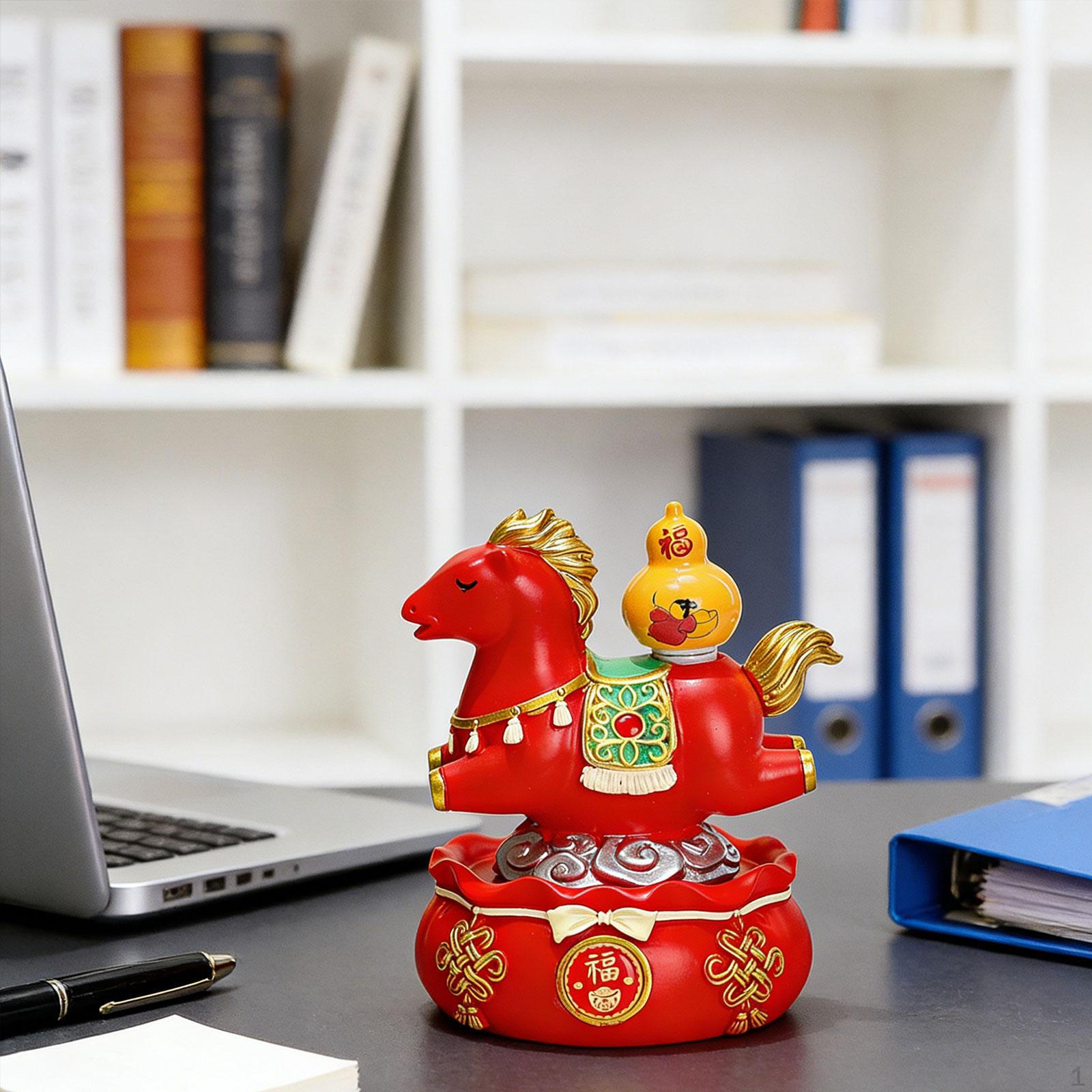 

Фигурка лошади Настольное украшение Декор Статуэтка Настольная скульптура для дома, офиса, сувениры для вечеринки Red Yellow