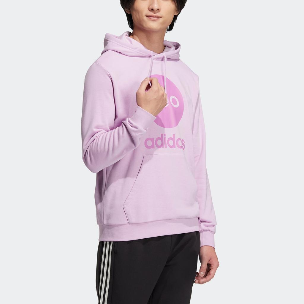 Adidas Neo Essential Kangaroo Pocket Big Logo Print Hoodie Unisex Hoodie Purple HM2003