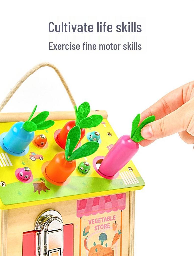 Montessori Busy House: Baby Enlightenment & Educational Unlocking Box with Teaching Aids and Toys