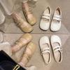 Ballet shallow mouth single shoes women's 2025 new model with skirt flat shoes French temperament Mary Jane women's shoes small leather shoes