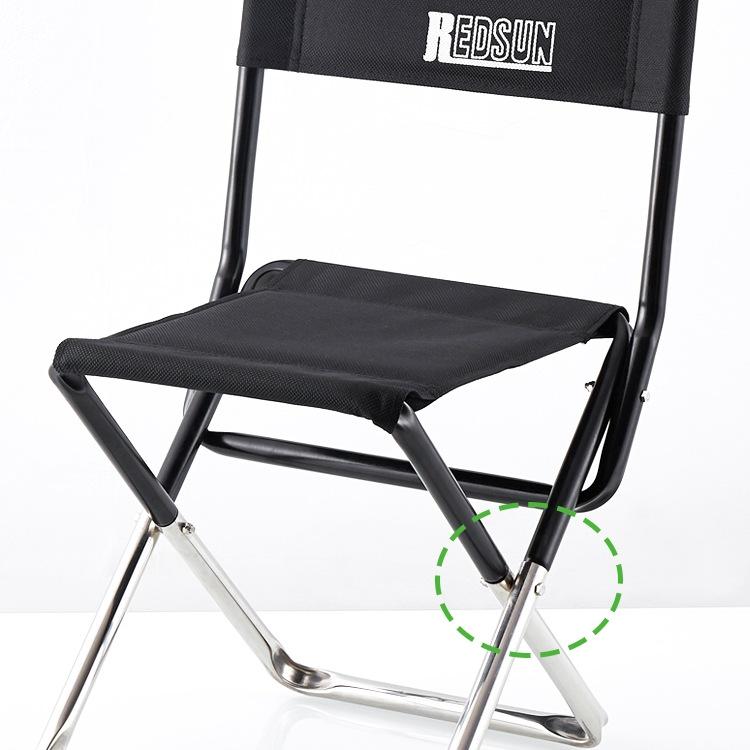 

Stainless Steel Folding Fishing Chair with Backrest - Portable, All-Terrain, Multi-functional Outdoor Stool Small White Stainless Steel Chair