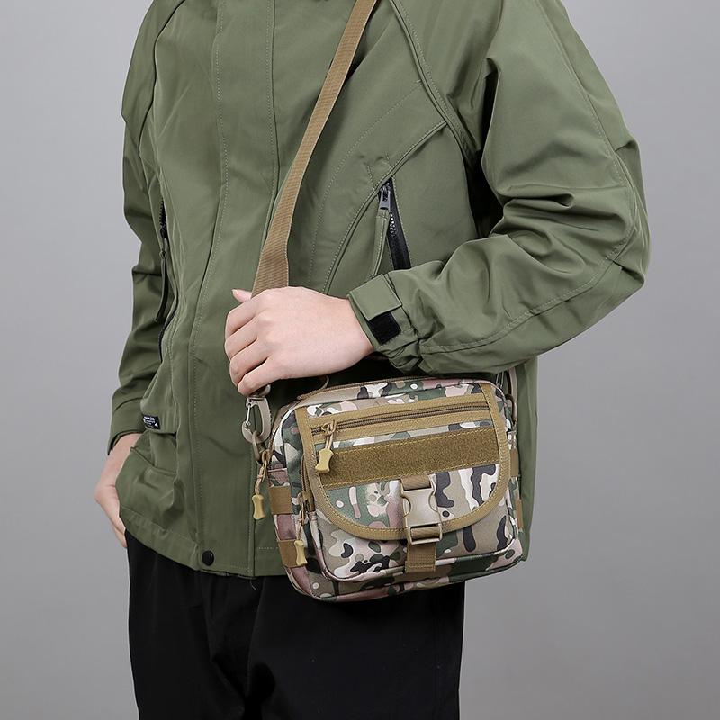 Men's Tactical Camouflage Crossbody Bag -Vintage   Nylon Chest Pack (Vintage Army Sling Bag for Hunting/Outdoors)