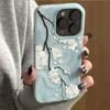 White Flower Phone Case for iPhone 17 16 Plus 15 Pro 14 13 12 11 Pro Max 17 Air 16E Pink Yellow Blue Shockproof Soft TPU Cover