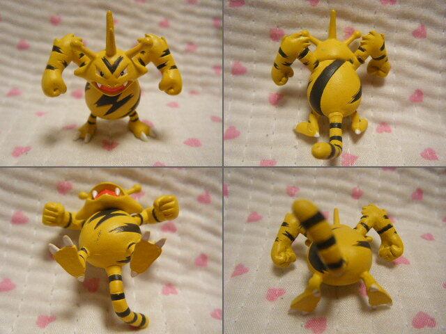 TAKARA TOMY 3D Pokemon Encyclopedia Pocket Monsters 03 Figures Early Production D&P (3 Figures) [Elekid, Electabuzz, Electivire] @