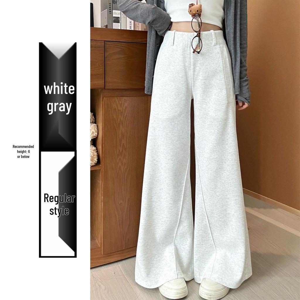Frühling 2026 Damen Amerikanischer Stil Niedrige Taille Grau Spicy Girl Micro-Flare Jogginghose: Schmal Geschnitten, Po-Hebend, Bequem, Lässige Lange Hosen