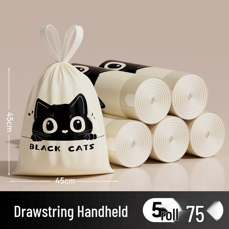 Fangmansi Black Cat Drawstring Garbage Bags