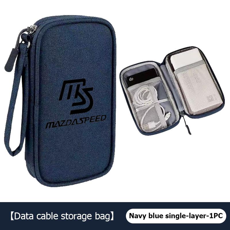 

Portable Cable Organizer Case Multifunctional Double Layers Storage For Mazda MX-5 CX30 RX8 MX5 BK BL 5 CR CW 6 II GH CX-7 ER