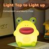 Rechargeable Silicone Frog Night Lamp Cute Bedside Table Lamp Dimmable Nursery Nightlight  Bedrooms