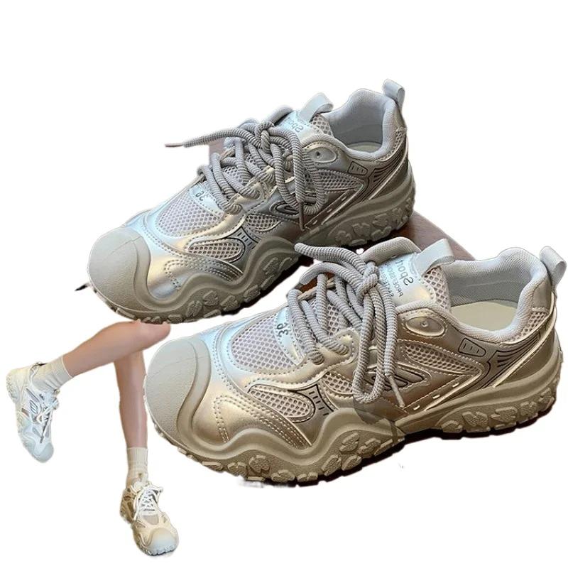 Fashion 2024 New High Appearance Foreign Style Comfortable Non-slip Breathable Sports Wear-resistant Women's Shoes Zapatillas De Mujer