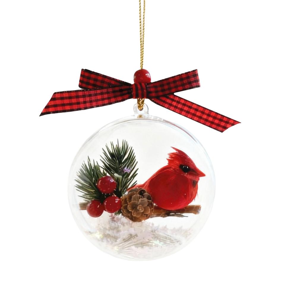 3d Red Crystal Ornament Set Ideal For Christmas Trees, Commemorative Gifts, Room Decor, And Plastic Christmas Baubles