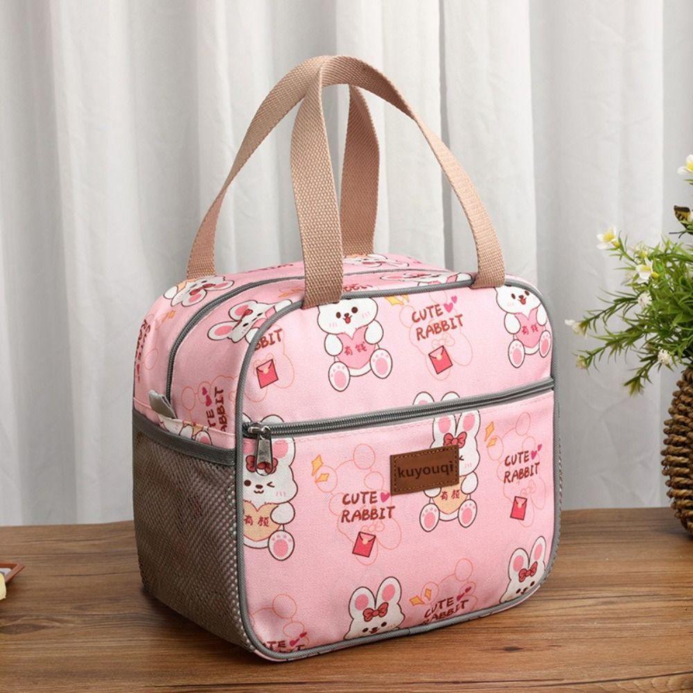 Fashion Handbag Lunch Bag Large Capacity Thermal Waterproof Insulated Bag Kawaii Cute Thickened Thermal Insulation Bag Women
