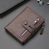 Men's Wallet Business Simple PU Leather Short Wallet With Multiple Card Slots Large Capacity Card Bag Coin Purse