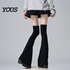 Gotisches Outfit Dekorative Socken Kniehohe Beinstulpen für Damen Mädchen, Mode Lolita Stiefel Moderne Vintage Accessoires Abdeckungen, Weiche ausgestellte Ärmel,