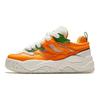 Anta Large Puffy Slip Resistant Abrasion Resistant Low top Skateboard Shoes Women's Orange White Green 122428091-1