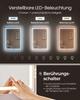 VASAGLE LED Lighting Dressing Table with Adjustable Brightness Dressing Table with Mirror Cosmetic Table with Drawers Open Compartments Adjustable