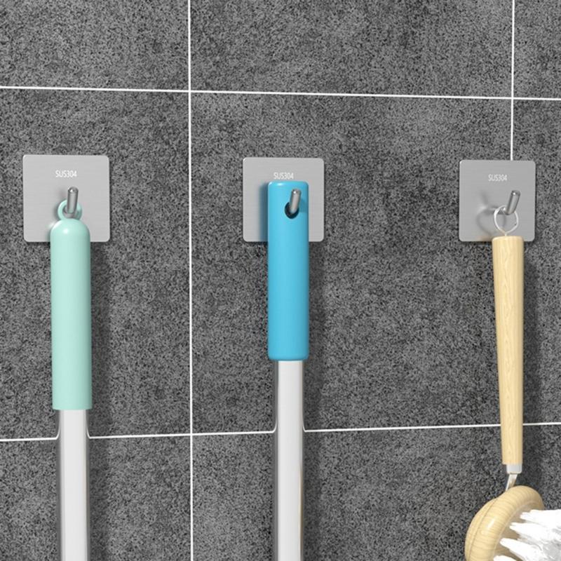 Set of 5 Versatile Adhesive Towel Holders Convenient Stick On Hooks for Bathroom Livingroom Rustproof Towel Holder Hooks