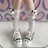 3D Cartoon Panda Mid Tube Socks Breathable Cotton Bow Socks Japanese Style JK Socks  Versatile