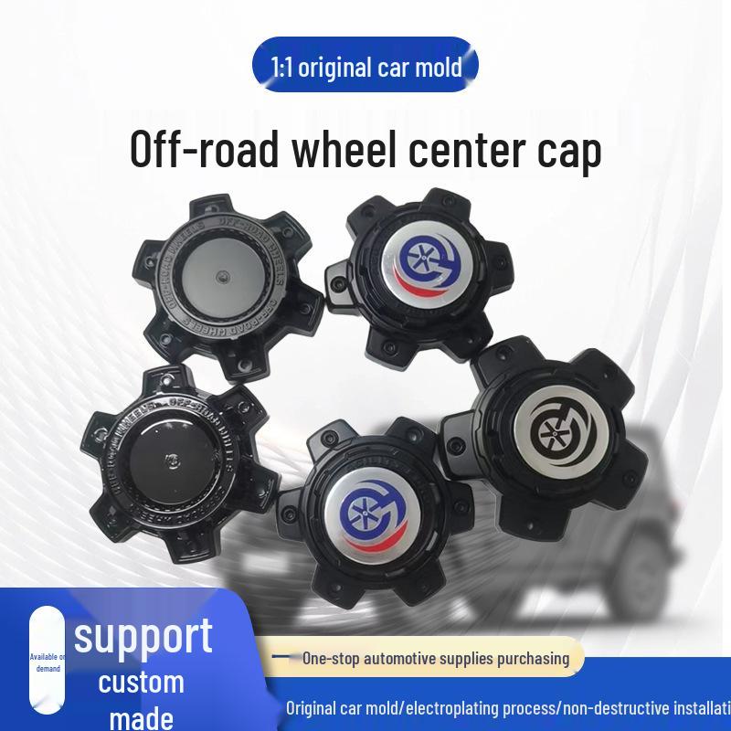 Modified Pickup Truck Off-Road Black Rhino Desert Scorpion Wheel Hub Caps