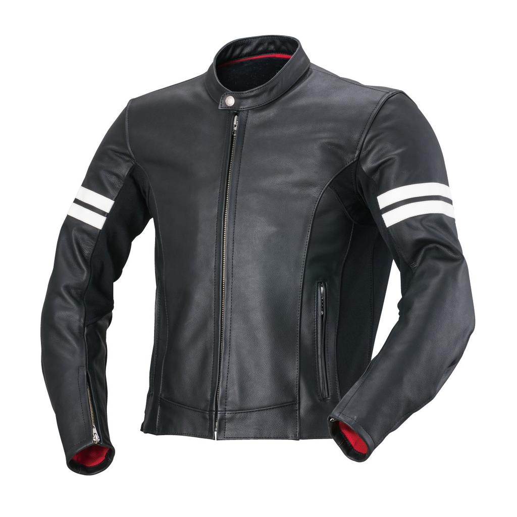 Nankai Motorcycle Leather Jacket Line L [Nankai Parts] Black/White Size RDJ-35A