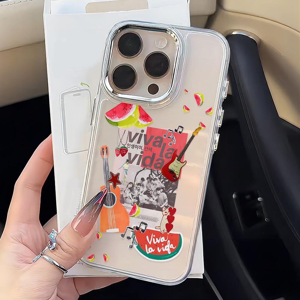 Tv T-Twinkling Watermelon Phone Case For iPhone 17 16e 16 15 14 13 12 11 mini Pro Max X XR XSMAX 8 7 Air Plus Transparent Cover