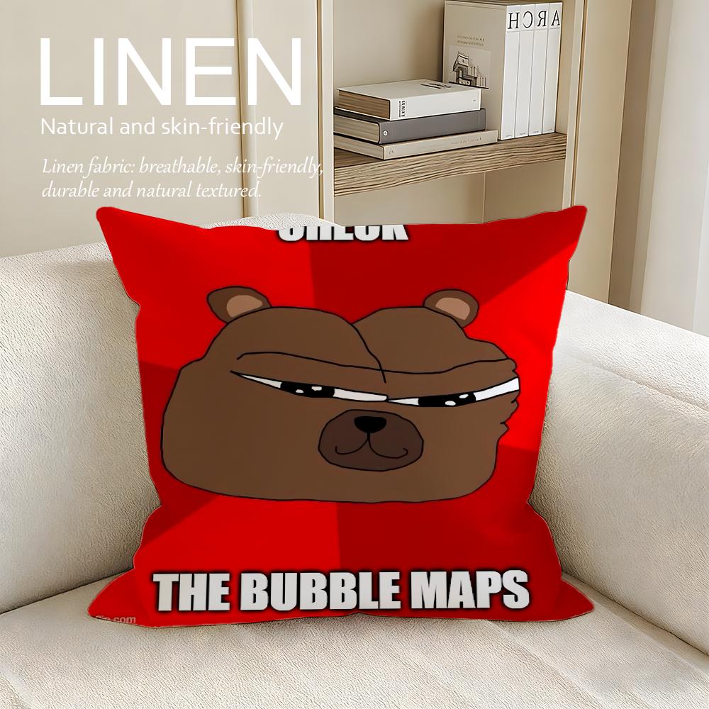 Cute Bobo the Bear Cushion Cover Pillowcase Set Pcs x x Breathable Washable Sofa Cushion Cover