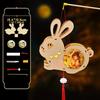 Lovely Rabbits Light Hanging Decors Portable Autumn Festival Rabbits Light Decoration for Cultural Enthusiasts