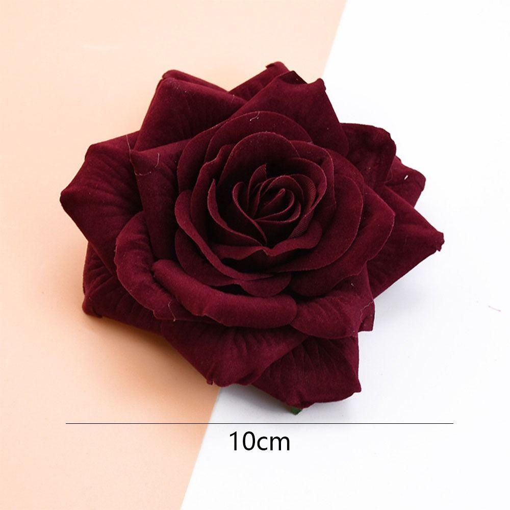 Real Touch Artificial Roses Flowers 10CM Fake Flowers Silk Roses Head  Party Wedding Decor