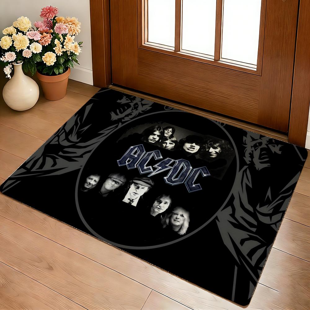 A-AC D-DC Highway To Hell Fußmatte Gemütliche Flanell Weiche Dicke Rutschfeste Matte für Wohnzimmer Schlafzimmer Küche Dekor Teppiche