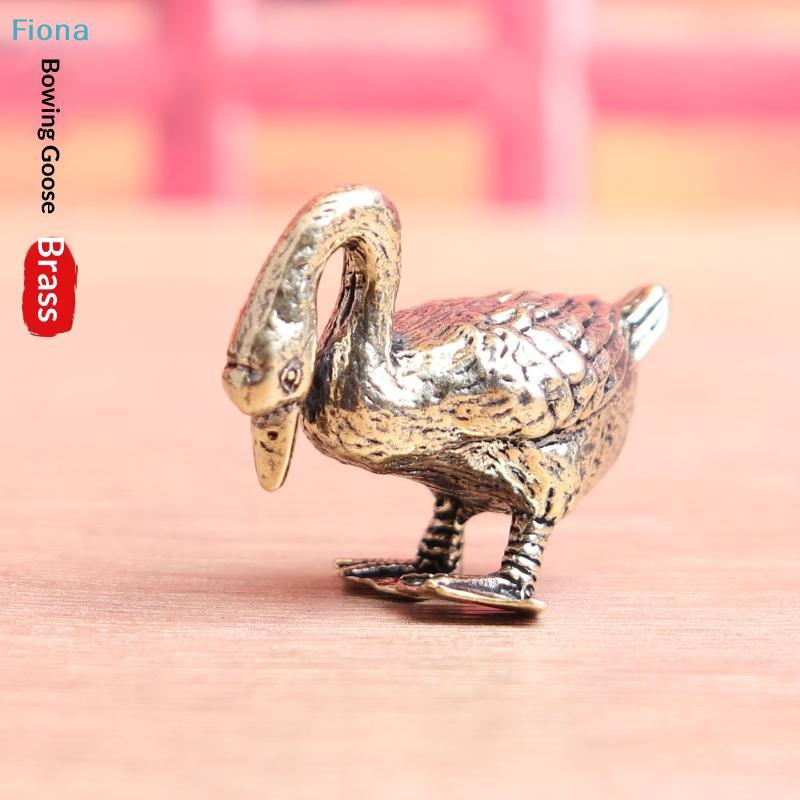 Bronze Crafts Antique Brass Geese Ornaments Ceremony Tea Pet Home Office Decoration Collectibles
