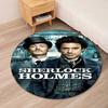 Sherlock Holmes Printed Round Rug Carpet Chair Rug Area Rug Entryway Doormats,for Office Chair Living Room Bedroom Kitchen Room.
