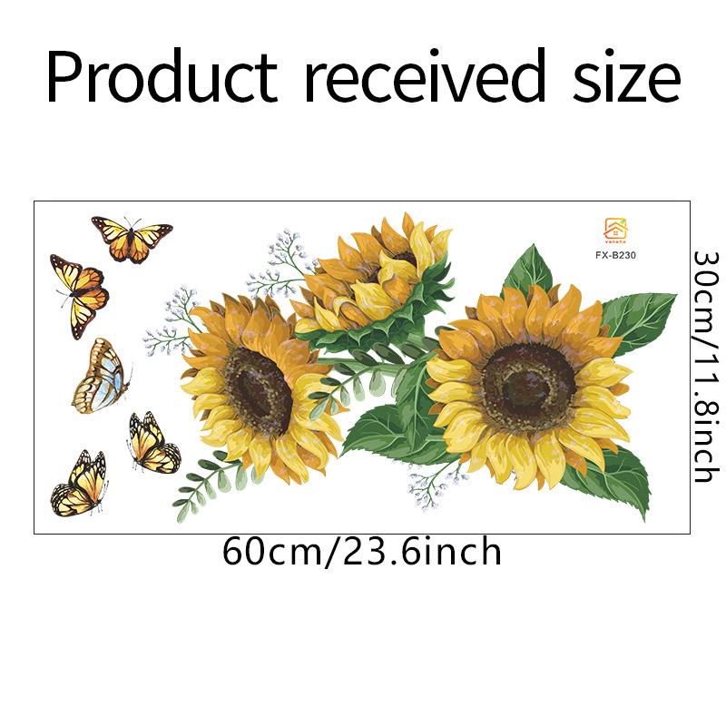 DIY Purple Lavender Living Room Wall Stickers Decor Self-adhesive Flowers Butterfly Wall Decals Mural Bedroom Home Decorations