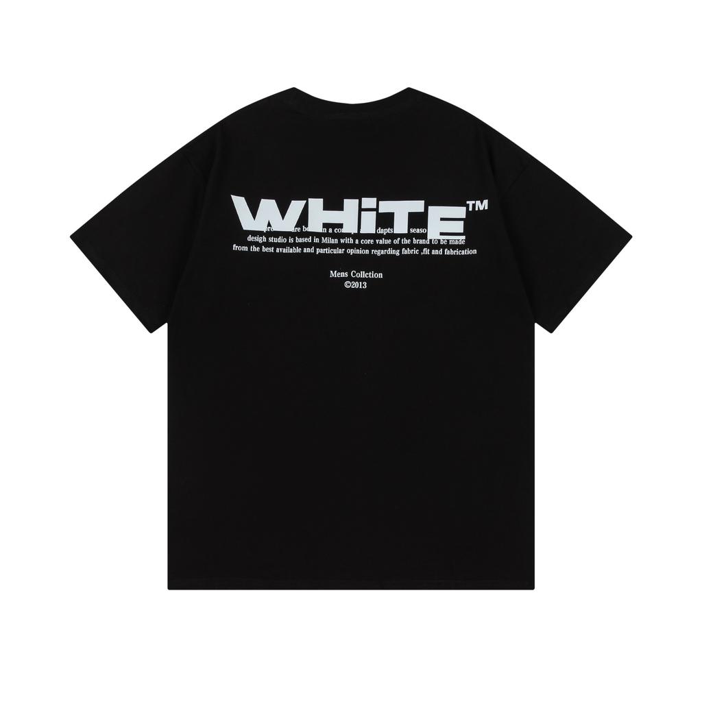 9059 Off-White 2025 Frühjahr/Sommer Neue Kollektion Unvollständiges Buchstabenmuster Rundhals Kapuzen Kurzarm T-Shirt für Damen und Herren