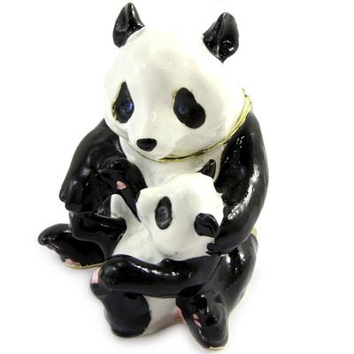 [L9201] - Schmuckkästchen 'Panda Family' weiß schwarz