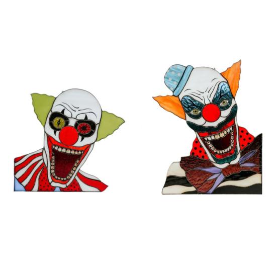 Window Clown Decoration Gothic Acrylic Colorful Clown Ornament Window Corner