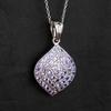 Tanzanite Pendant 925 Sterling Silver Rhodium Gemstone Jewelry Gift for Her