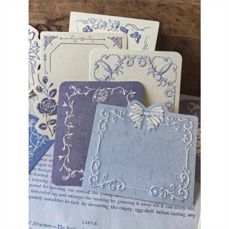 A Box Of 30 Simple And Creative Embossed Sticky Note Material Papers, DIY Decoration Collage Handicraft Materials, Festival Gifts, Personalized