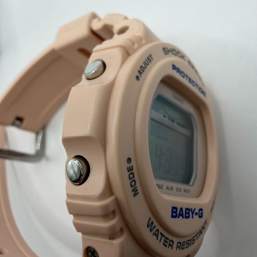 Used CASIO Baby-G BLX-570 G-LIDE Pink Beige Ladies Digital Watch with Tide Graph, Shock Resist, 20 BAR Water Resistance, Used