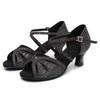Damen Latin Tango Soft Bottom Ballroom Dance Schuhe mit Absatz 7CM