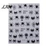 Holiday Party Nail Decals Halloween 3D Embossed Stickers, Skeleton Hand Pumpkin Spider Bat Decor Sticker Art Decals, Gothic Manicure Decoration