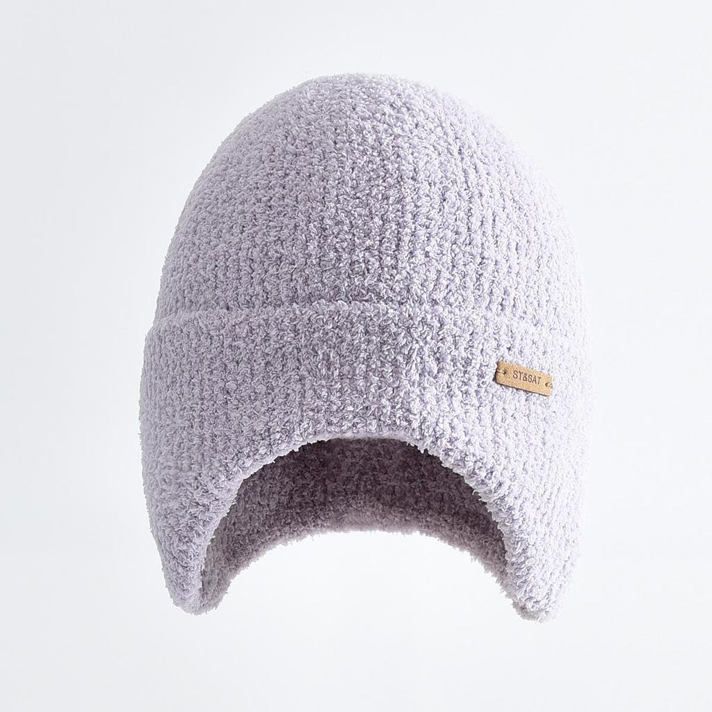 Children's Windproof Wool Hat - Autumn/Winter Knit, Warm Solid Color for Boys & Girls