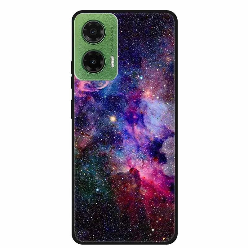 Silicone Painted Cover For Motorola Moto G35 G55 Case Luxury Animal TPU Silicone Soft Back Cover For G55 5G Black Bumper MotoG35