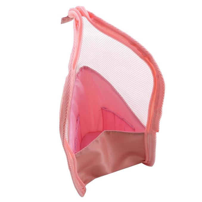 Portable Travel Waterproof Makeup Bag Vertical Foldable Large Capacity Handheld Zipper Pencil Storage Bag