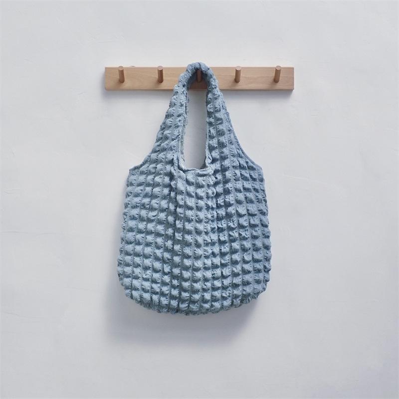 Cloud Bubble Flower Shoulder Bag New Vest Bag Female Student Simple Handbag Canvas Bag Shopping Bag