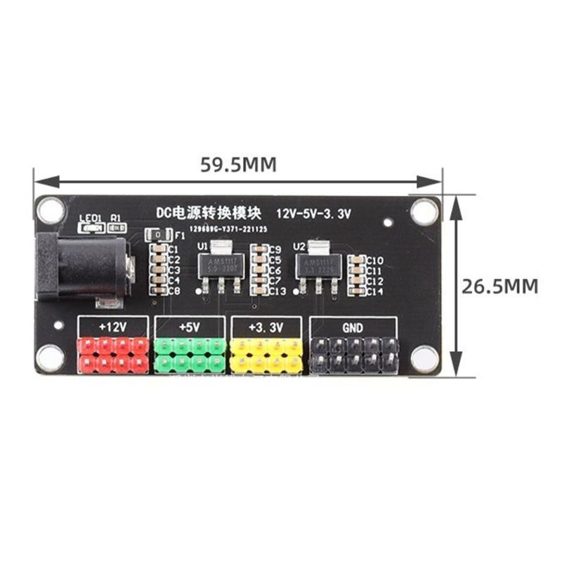 Multi Output Power Supply Module 12V to 3.3V 5V 12V Conversion Multi Electricity Conversion Low Power Module Replacement