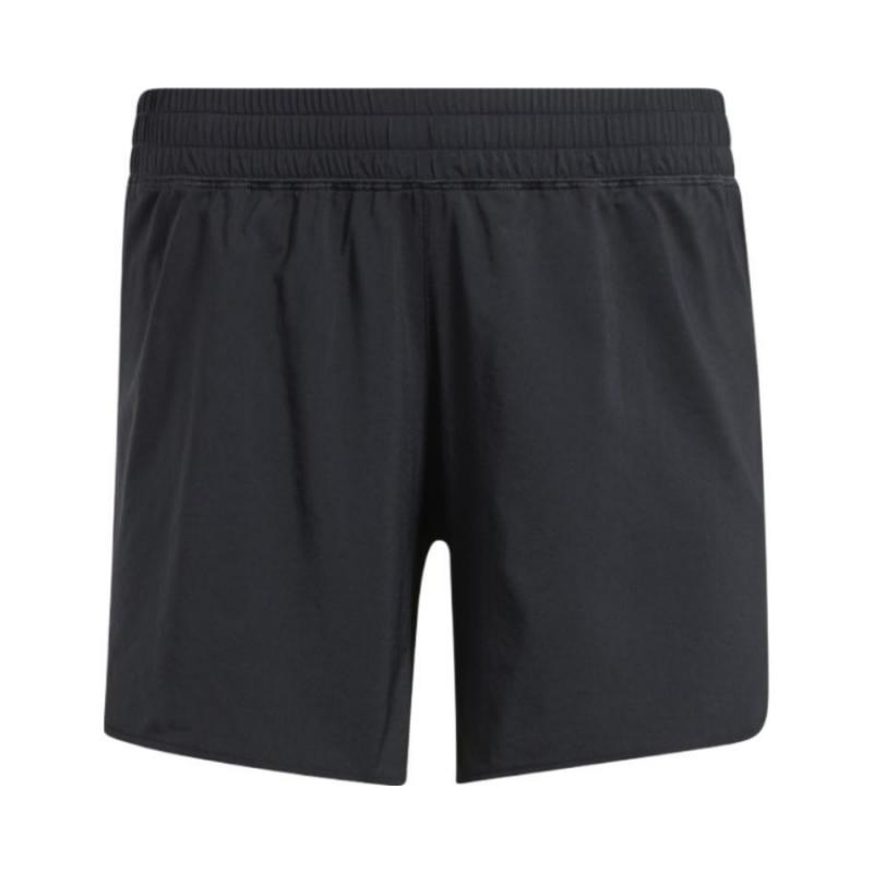 Reebok Solid Color Logo Elastic Waist Indoor Fitness Shorts Women shorts Black HA1043