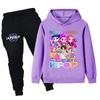 Cartoon Demon Hunter Girls Hoodie and Pants Set for Kids - Spring/Autumn